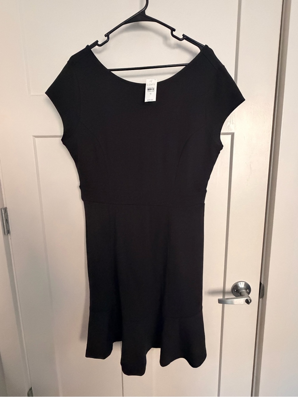LOFT Ponte Flounce Flair Dress - Picture 9 of 9